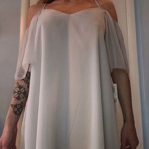 Baby blue delicate flowy dress 👗